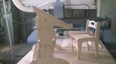 Lazer Kesim Masa ve Sandalye DXF Dosyası