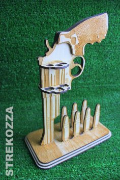 Lazer Kesim Standı Revolver Ücretsiz Vektör