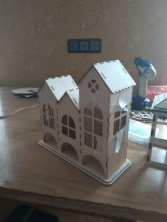 Lazer Kesim Çay Evi, Çay Tutucu Kutusu Şablonu Ücretsiz Vektör