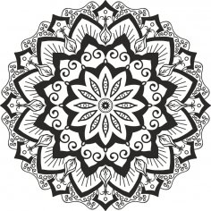 Mandala Kesim Tasarımı Ücretsiz Vektör