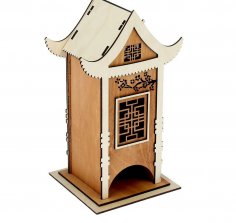 Çay Evi Çay Tutucu Kutusu Lazer Kesim DXF Dosyası