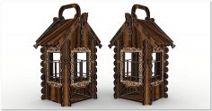 Lazer Kesim Dekoratif Çay Evi 4mm Ücretsiz Vektör