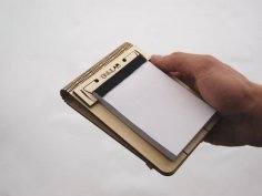 Lazer Kesim Katlanır Ahşap Broşür DXF Dosyası