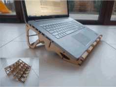 Lazer Kesim 17 inç Laptop Standı 3,8mm Kontraplak DXF Dosyası