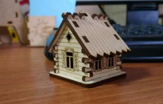 Lazer Kesim Ev Kulübe CNC Şablonu Ücretsiz Vektör