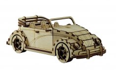 Lazer Kesim VW Fusca Cabrio Ücretsiz Vektör