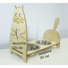 Lazer Kesim Köpek Mama Kabı Şablonu Ücretsiz Vektör