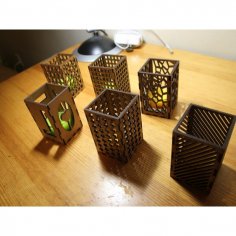Lazer Kesim Mumluk Tealight Mumluk Ücretsiz Vektör