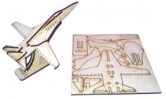 Lazer Kesim F-14 Savaş Uçağı DXF Dosyası