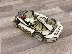 Lazer Kesim Go Kart Araba 3mm Ücretsiz Vektör
