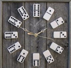 Lazer Kesim Kendin Yap Domino Saat Ücretsiz Vektör
