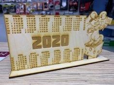 Lazer Kesim Takvim 2020 Ücretsiz Vektör