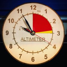 Lazer Kesim Altimetre Saat Ücretsiz Vektör