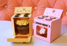Fırın Cupcake Kutusu Şablonu PDF Dosyası
