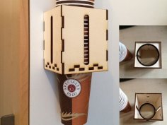 Tek Kullanımlık Bardak Tutucu DXF Dosyası