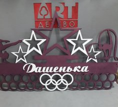 Lazer Kesim Madalya Askısı Futbol Ücretsiz Vektör