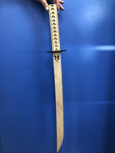 Lazer Kesim Katana Kılıcı Ücretsiz Vektör