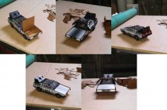 Lazer Kesim DeLorean Geleceğe Dönüş Arabası Ücretsiz Vektör