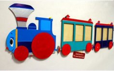 Lazer Kesim Tren Şablonu Ücretsiz Vektör