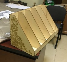 Lazer Kesim Ofis Kağıtlığı Kontraplak 4mm DXF Dosyası
