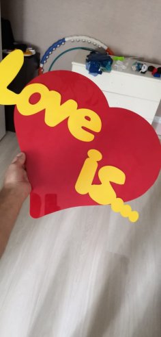 Lazer Kesim Kalp, Harflerle Aşk Bedava Vektör
