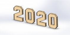 Lazer Kesim Yeni Yıl 2020 DXF Dosyası