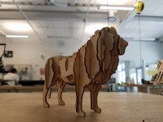 Lazer Kesim Aslan 3D Model PDF Dosyası