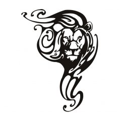 Lazer Kesim Aslan Duvar Sanatı SVG Dosyası