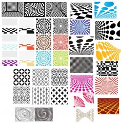 Dekoratif Geometrik Desenler Ücretsiz Vektör