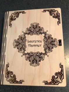 Lazer Kesim Kitapçık Kitap Kapağı Şablonu SVG Dosyası