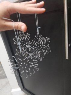 Lazer Kesim Kar Tanesi Kolye Ucu SVG Dosyası
