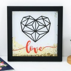 Sevgililer Günü Hediyesi Kalp Duvar Sanatı Lazer Kesim CNC Şablonu Ücretsiz Vektör