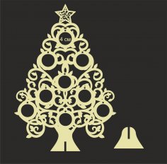 Ahşap Noel Ağacı Lazer Kesim CNC Şablonu Ücretsiz Vektör