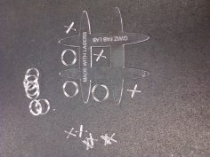 Akrilik Tic Tac Toe Oyunu Lazer Kesim Şablonu Ücretsiz Vektör