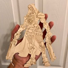 Lazer Kesim Overwatch Reaper Figma Aksiyon Figürü Ücretsiz Vektör