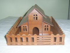 Lazer Kesim Ev ve Çit DXF Dosyası