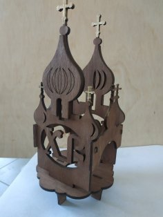 Lazer Kesim Katedral Şablonu Ücretsiz Vektör
