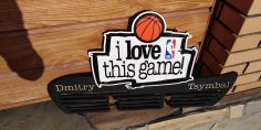 Lazer Kesim NBA Bu Oyunu Seviyorum Basketbol Madalya Askısı Ücretsiz Vektör