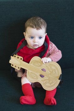 Lazer Kesim İspanyol Gitar Şablonu SVG Dosyası