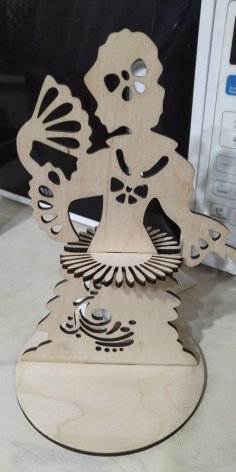 Lazer Kesim Yelpazeli Kız Peçetelik DXF Dosyası