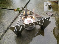 Lazer Kesim Ocak Destek Standı Tabanı ve Açık Hava Kampı İçin Rüzgar Siperliği Plazma Kesim DXF Dosyası