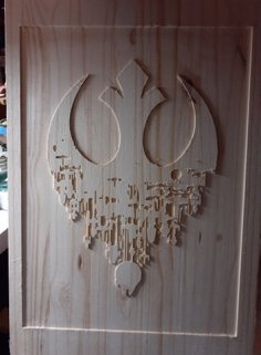 CNC Router Lazer Kesim Star Wars Asi Birliği İşareti DXF Dosyası