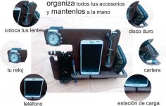 Lazer Kesim Telefon Yuvası Gözlük Tutucu Cüzdan Standı Saat Organizeri Erkek Hediyesi Ücretsiz Vektör