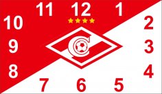 Lazer Kesim Spartak Moskova Spor Taraftarları Hediyelik Duvar Saati Ücretsiz Vektör