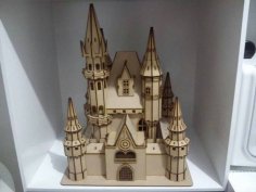 Lazer Kesim Kale Ahşap Dekorasyon DXF Dosyası