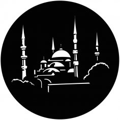 Lazer Kesim İslami Duvar Sanatı Cami Ücretsiz Vektör