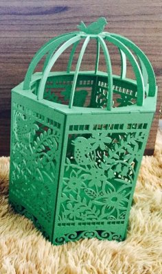 Lazer Kesim MDF Dekoratif Kafes DXF Dosyası