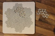 Lazer Kesim Fraktal Yapboz SVG Dosyası
