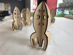 Lazer Kesim Mini Roket Gemisi DXF Dosyası