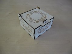 Lazer Kesim Mücevher Kutusu 3mm Lamine MDF Ücretsiz Vektör